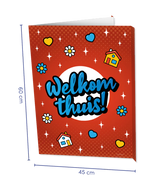 Window signs Welkom thuis cartoon